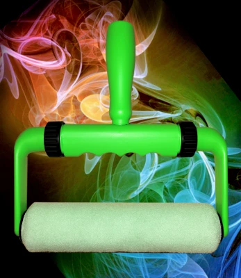 Nine Inch Paint Roller Kit with Frame, Tray, and Roller Cover