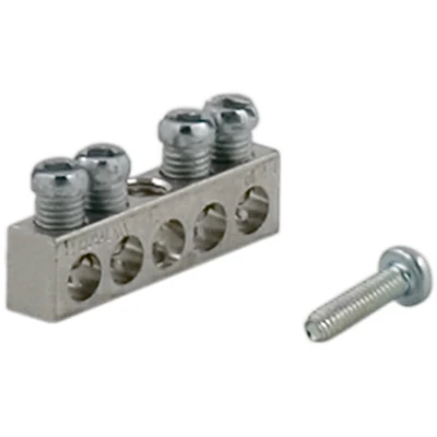 4-Terminal Ground Bar Kit for Electrical Panel Grounding and Bonding