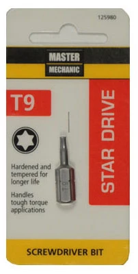 Torx T9 Insert Driver Bit, 1 In.