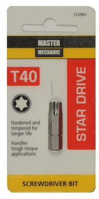 Torx 40 1-inch Insert Bit For Bit Tip Holders