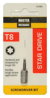 Torx 8 1-inch Insert Bit For Bit Tip Holders