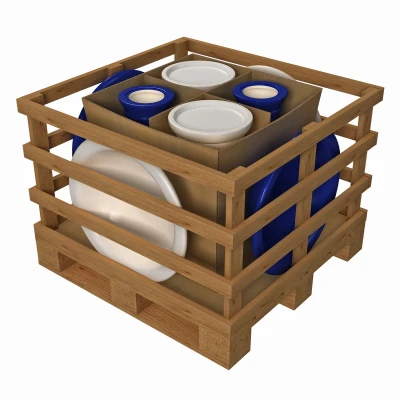 24 In. Classic Birdbaths, White and Cobalt Blue Ceramic, 4-Pk.