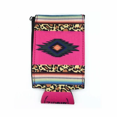 Leopard Serape Adjustable Can Koozie - Versatile Neoprene Drink Holder