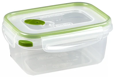 Ultra-Seal Food Container, Rectangle, Clear/Tangerine, 4.5-Cups