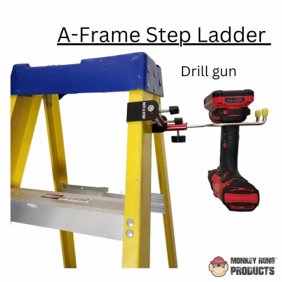 Monkey Klamp Hands-Free Ladder Tool Holders Compatible with All A-Frame Step Ladders