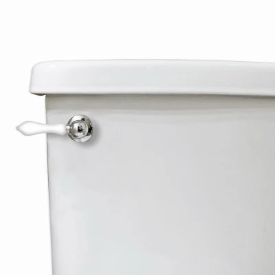 Universal Toilet Handle, Chrome With White Handle, Model 12062