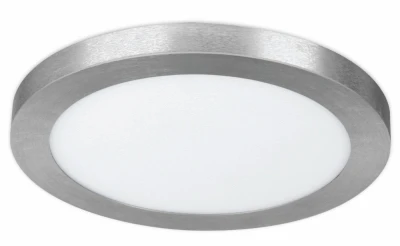 LED Edge-Lit Flat Panel Recessed Ceiling Light Kit, Selectable Color Temp, Nickel, 12.5 Watt, 13 In. Round