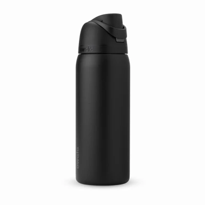 FreeSip Stainless Steel Water Bottle, Very Very Dark, 40 Ounce Capacity