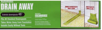 Automatic Downspout Extender, Green, 46 x 8.5-In.