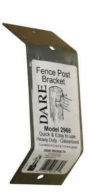 Electric Fence Post Connecting Bracket, 16 Gauge Galvanized Steel For 4"-8" Posts