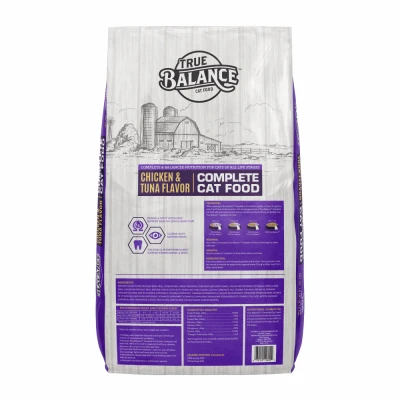 Dry Cat Food with Chicken and Tuna Flavor, 18 Pounds Bag