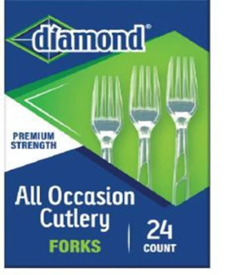 24-Count Clear Plastic Heavyweight Forks