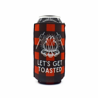 Let's Get Toasted Magnetic BipSip Can Koozie Insulated Beverage Holder