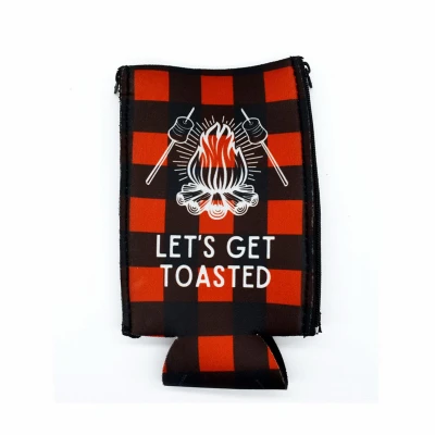 Let's Get Toasted Magnetic BipSip Can Koozie Insulated Beverage Holder
