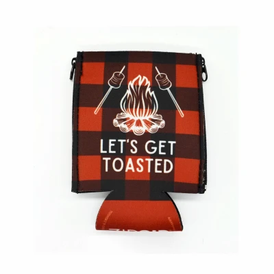 Let's Get Toasted Beverage Can Koozie Insulator Sleeve