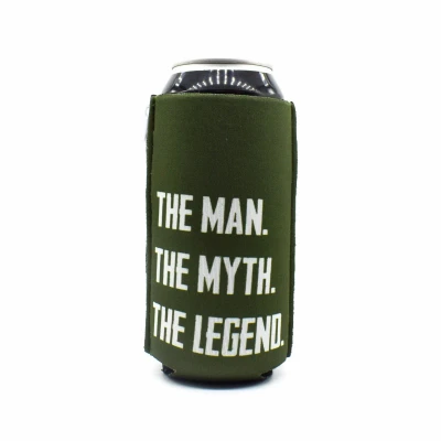 The Man. The Myth. The Legend. Magnetic Bipsip Adjustable Can Koozie
