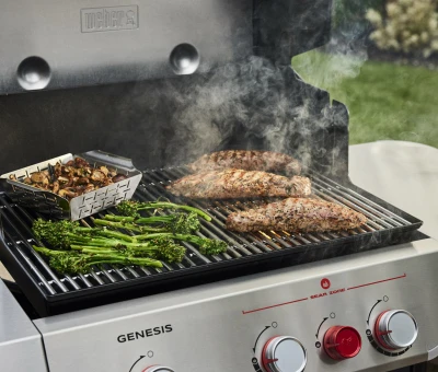 Genesis SP-S-325 Three-Burner Natural Gas Grill with Thirty-Nine Thousand BTU and Sear Burner, Stainless Steel