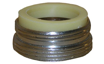 Aerator Adapter Fits Kohler & Central, Chrome-Plated, 13/16 x 27 Male Thread x 55/64 In. x 27 Male Thread