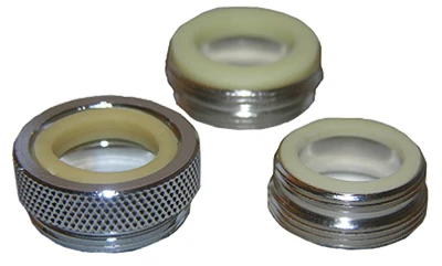 Universal Faucet Adapter Kit, 3-piece, Chrome-plated Brass
