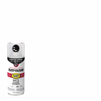 Stops Rust Custom Spray 5-in-1 Spray Paint, Matte Clear, 12 oz.
