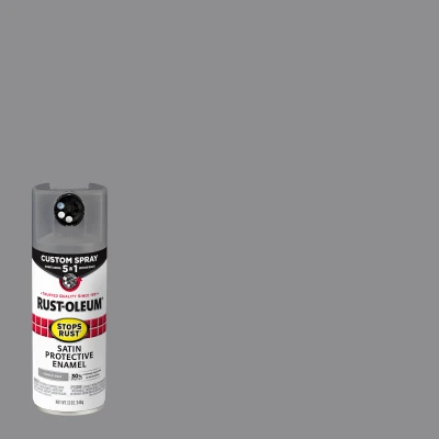 Stops Rust Custom Spray 5-in-1 Spray Paint, Satin Coastal Gray, 12 oz.
