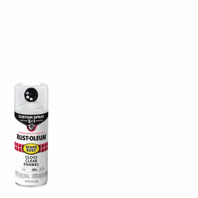 Stops Rust Custom Spray 5-in-1 Spray Paint, Gloss Clear, 12 oz.