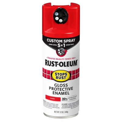 Stops Rust Custom Spray Paint 5-in-1 Gloss Cherry 12 Ounce Can