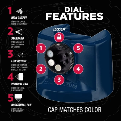 Stops Rust Custom Spray Paint 5-in-1 Protective Gloss Navy Blue 12 Ounce Can