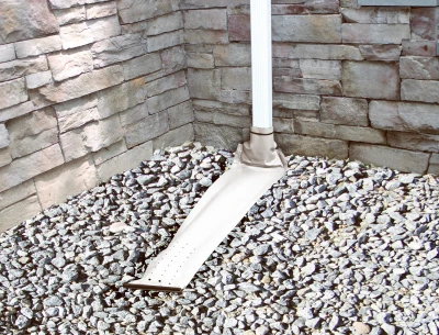 Automatic White Downspout Extender 46 Inches by 8.5 Inches