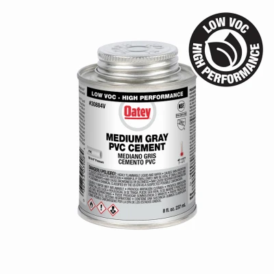 Gray Medium-Bodied PVC Pipe Cement, 8 oz.
