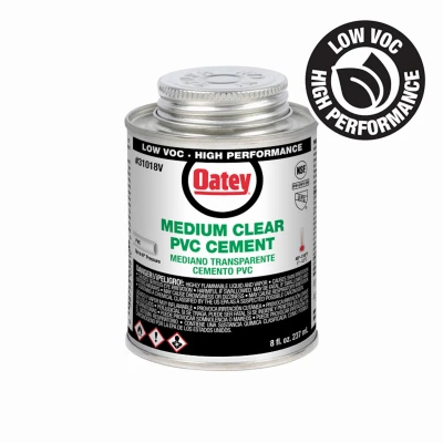 Clear Medium-Bodied PVC Pipe Cement, 8 oz.