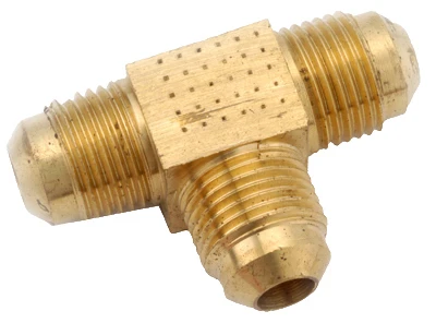 Brass Flare Tee, Lead Free, 5/16 In.