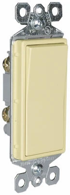 Pass & Seymour Decorator 1-Pole Light Switch, Ivory, 10-Pk.