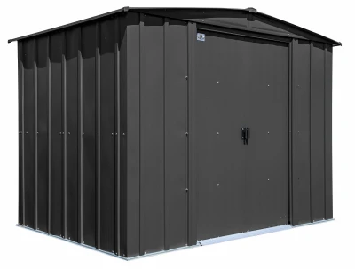 Classic Steel Storage Shed, Charcoal, 8 x 6 Ft.