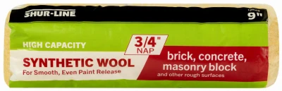 Poly/Wool Paint Roller Cover, 9 x 3/4 In. Nap