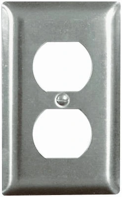 Stainless Steel Wall Plate, 1-gang Duplex Outlet, Model Ss8cc50