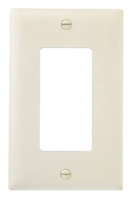 Pass & Seymour Wall Plate, 1-Gang Decorator Opening, Light Almond Nylon, 10-Pk.