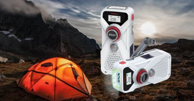 American Red Cross AM FM Weather Radio with Solar and Hand Crank Power
