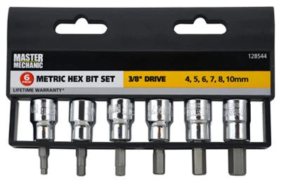 7-piece Sae Hex Bit Set - Chrome Vanadium Sockets