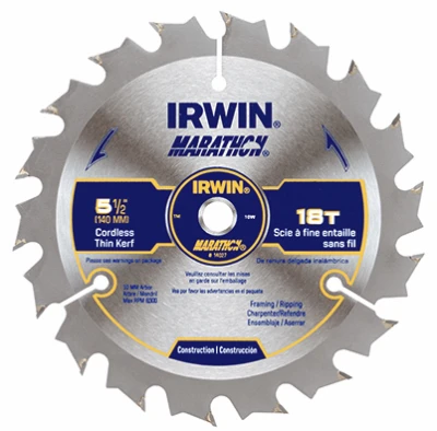 Marathon Framing/Ripping Carbide Circular Saw Blade, 18-Tooth x 5-1/2 In.