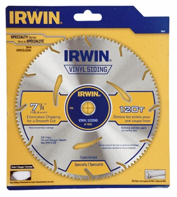 Circular Saw Blade for Vinyl, 120-Tooth x 7-1/4-In.