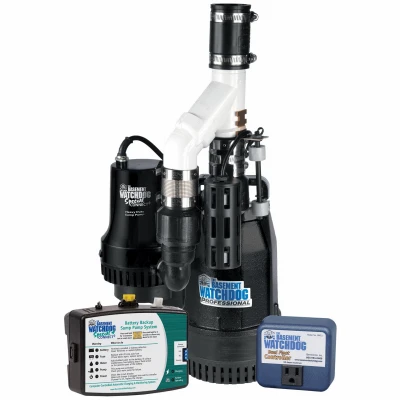 Big Combo Connect Sump Pump System, 1/2 HP, Battery Backup, 24/7 Monitoring, WiFi Capable