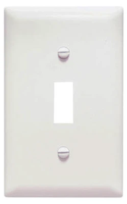 Pass and Seymour 1-Gang Single Toggle Wall Plate Urea White