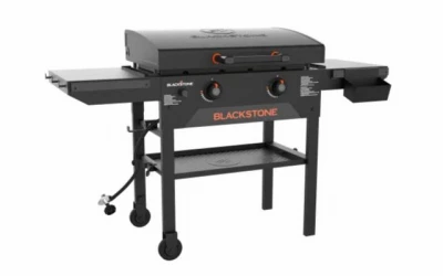 Omnivore LP Gas Griddle & Hood. 2 Burners/ Heat Zone, 28 In.