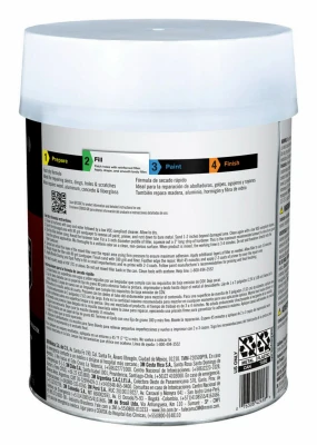 Fast Dry Body Filler, One Gallon Container, High Performance Automotive Repair