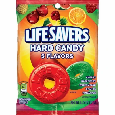 Hard Candies, Five Flavors, 6.25 oz. Bag