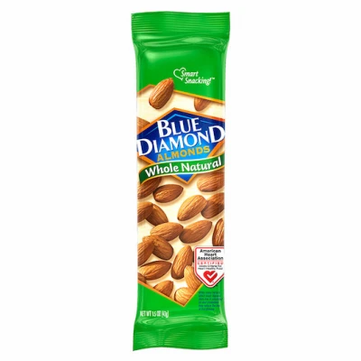 Whole Natural Almonds, 1.5 oz. Tube
