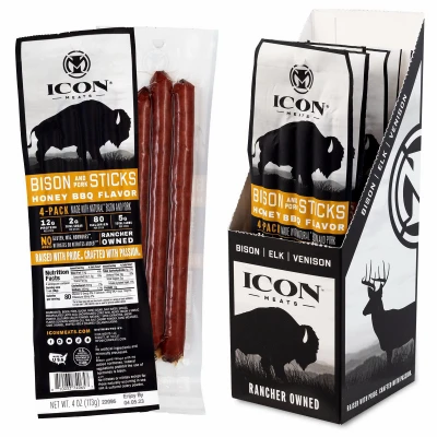 Bison Stick, Honey Bbq, 4 oz. 4-Pk.
