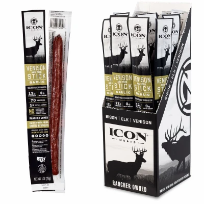 1 Ounce Venison Stick with Garlic Flavor