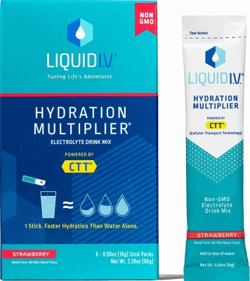 Electrolyte Hydration Drink Mix, Strawberry, 6-Ct.